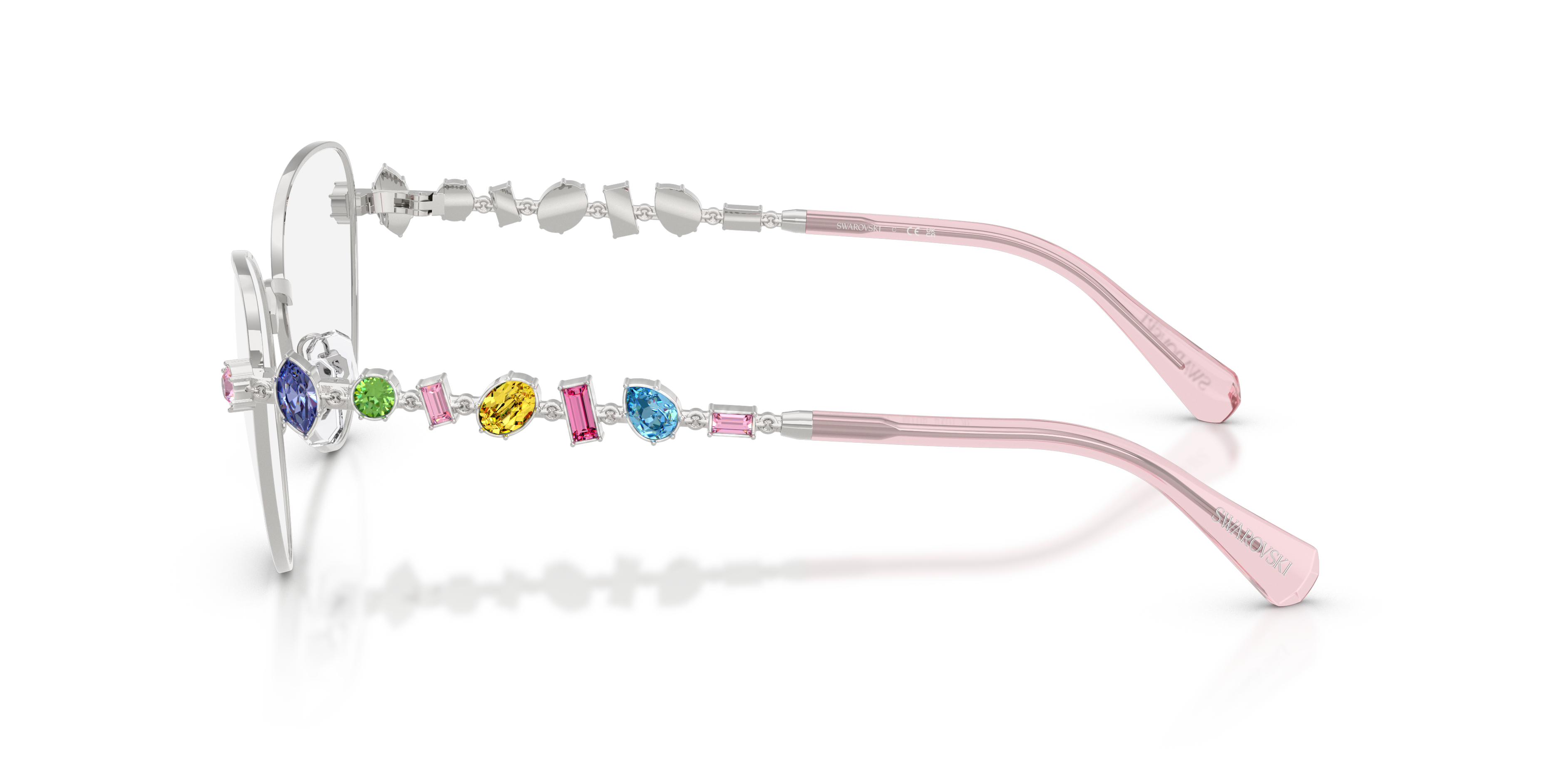 SK1024 Silber MetallEyeglass Frames von B24, Seitenansicht