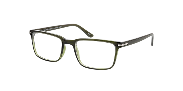 Williamsburg Crystal Dark Green KunststoffEyeglass Frames von B24, Dreiviertelansicht