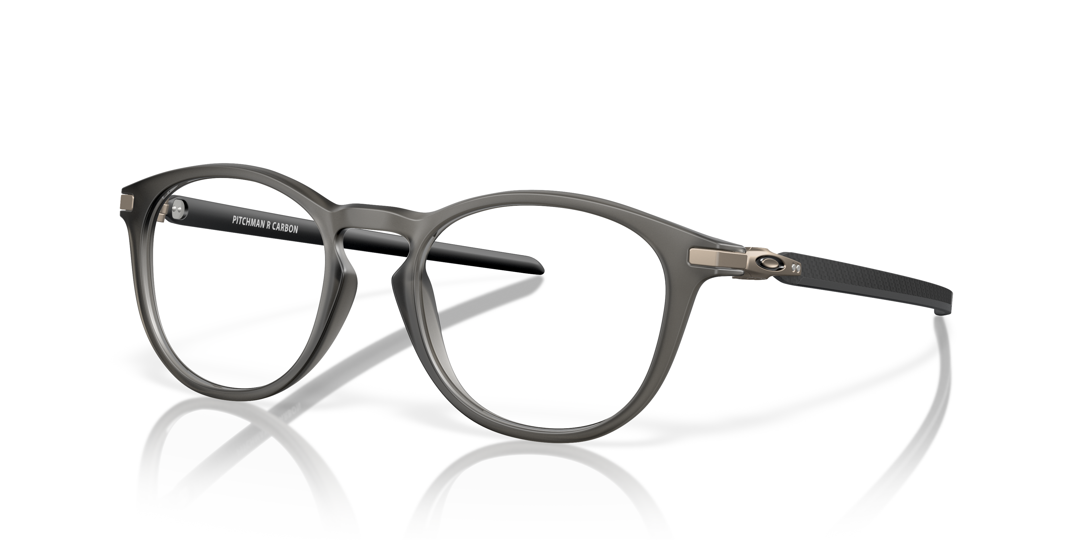 Pitchman™ R Carbon Grau Rauch satiniert KunststoffEyeglass Frames von B24, Dreiviertelansicht