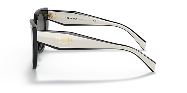 PR 14WS Zwart & talk AcetaatSunglass Frames van B24, Zijaanzicht