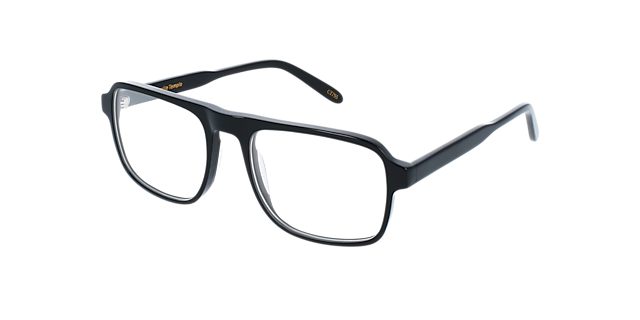 Jason Jet Black AcetaatEyeglass Frames van B24, Hoekweergave