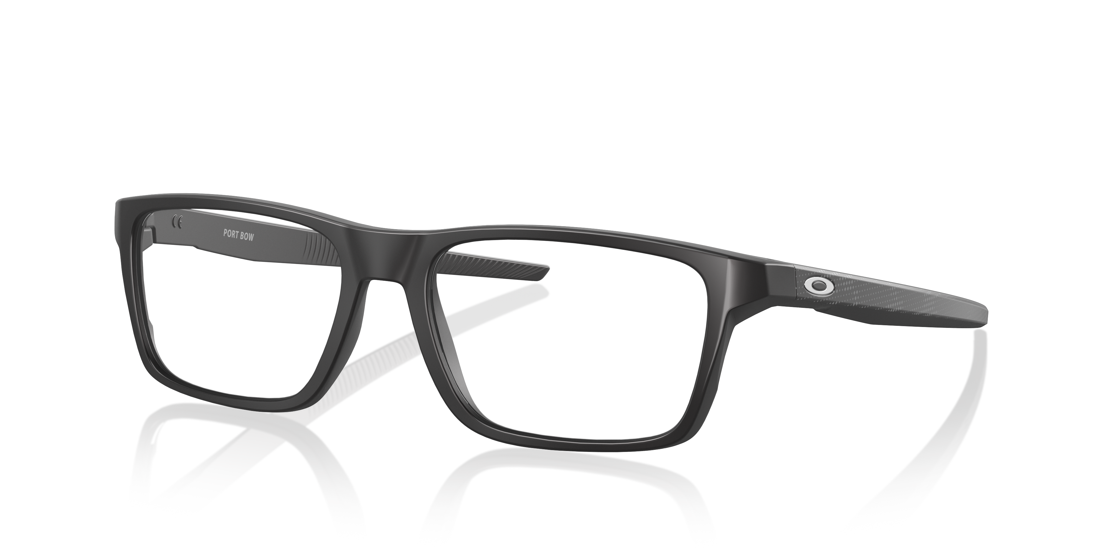 Port Bow High Resolution Collection Satijnglans zwart KunststofEyeglass Frames van B24, Hoekweergave