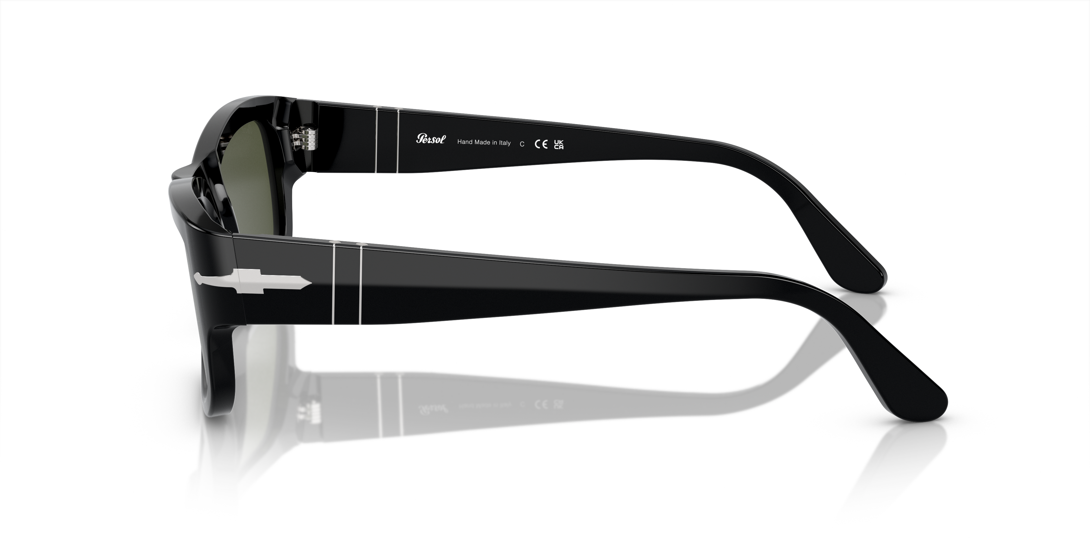 PO3326S Schwarz AcetatSunglass Frames von B24, Seitenansicht