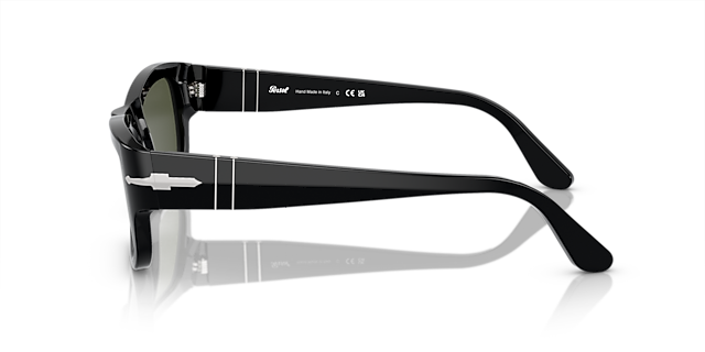 PO3326S Zwart AcetaatSunglass Frames van B24, Zijaanzicht