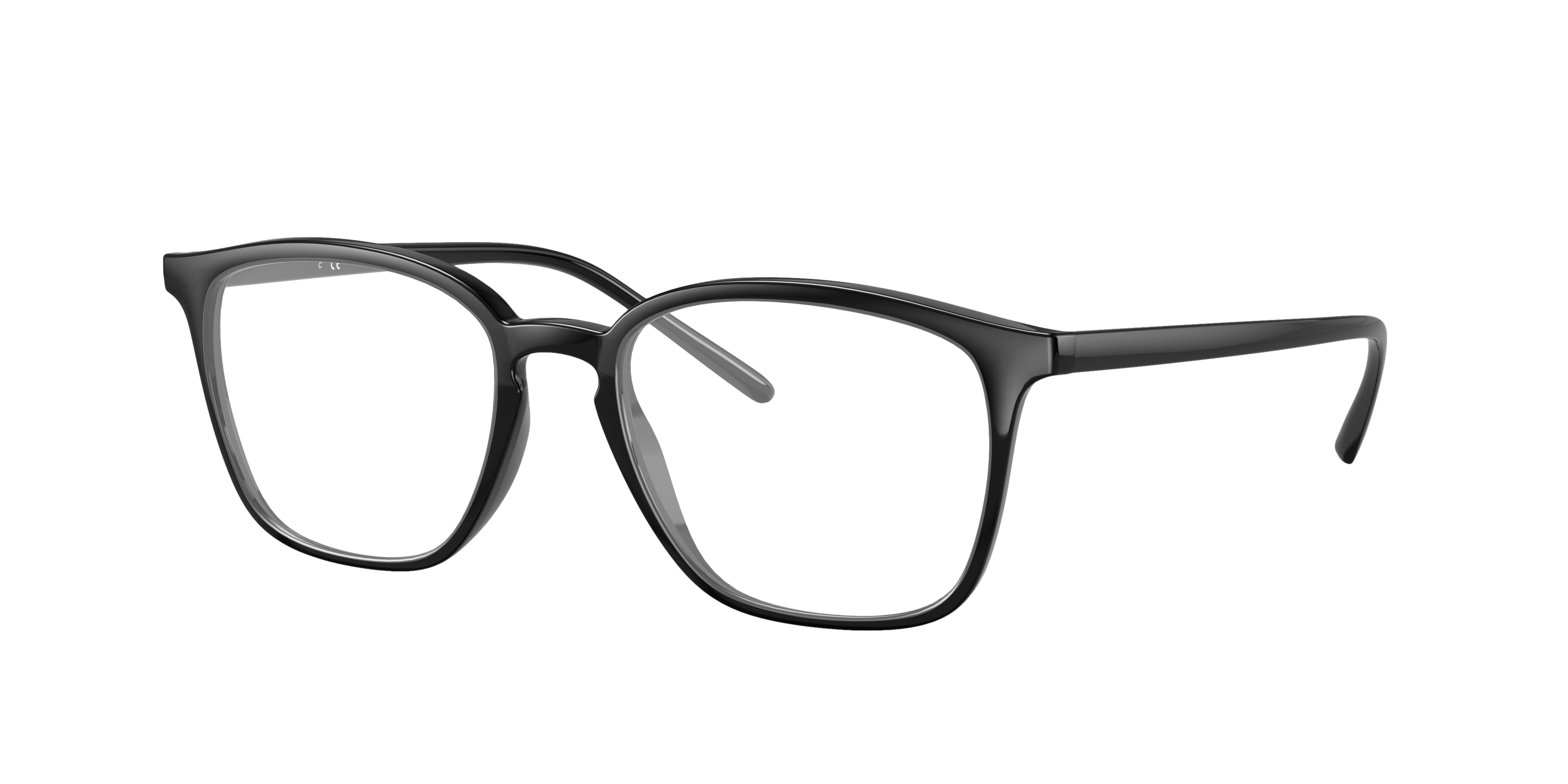 RB7185 Zwart KunststofEyeglass Frames van B24, Hoekweergave
