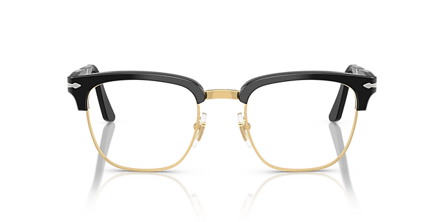 PO3375V Zwart AcetaatEyeglass Frames van B24, Vooraanzicht