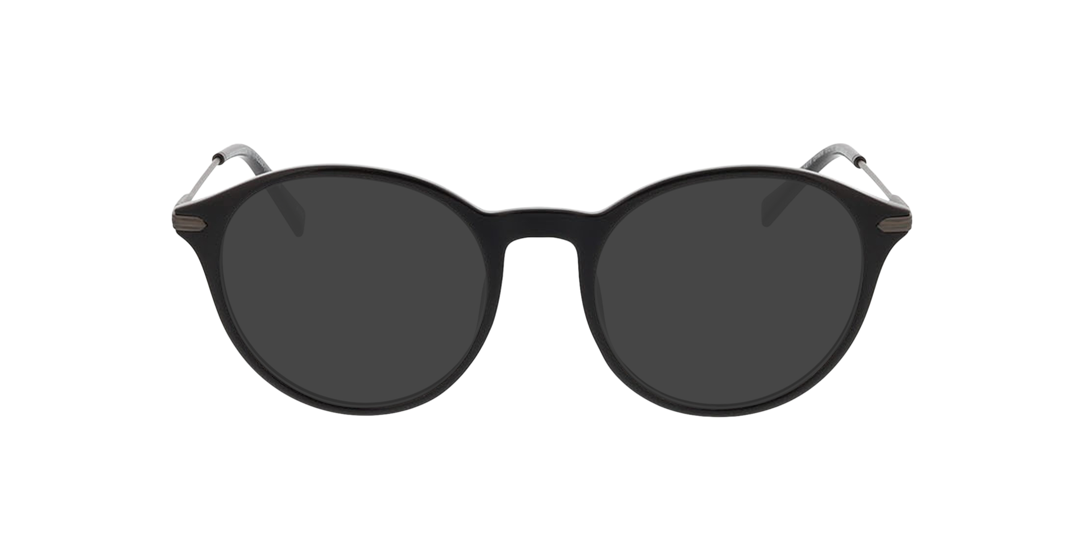 Omaha Zwart  &  mat gunmetal KunststofEyeglass Frames van B24, met getinte lenzen