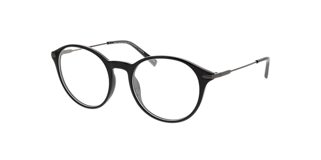 Omaha Black & Matt Gun KunststoffEyeglass Frames von B24, Dreiviertelansicht