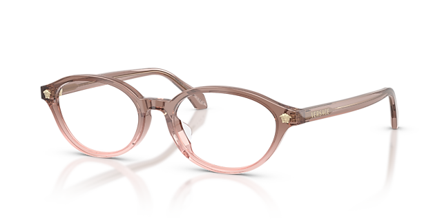 VE3393D Brown & Pink AcetaatEyeglass Frames van B24, Hoekweergave