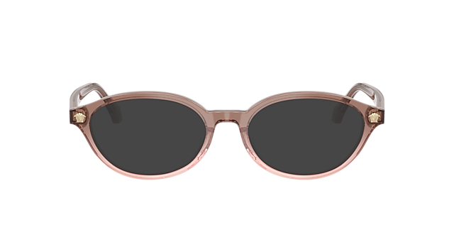 VE3393D Brown & Pink AcetaatEyeglass Frames van B24, met getinte lenzen