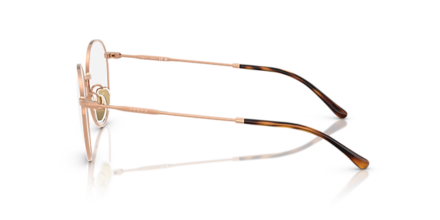 VO4280T Roségoud TitaanEyeglass Frames van B24, Zijaanzicht
