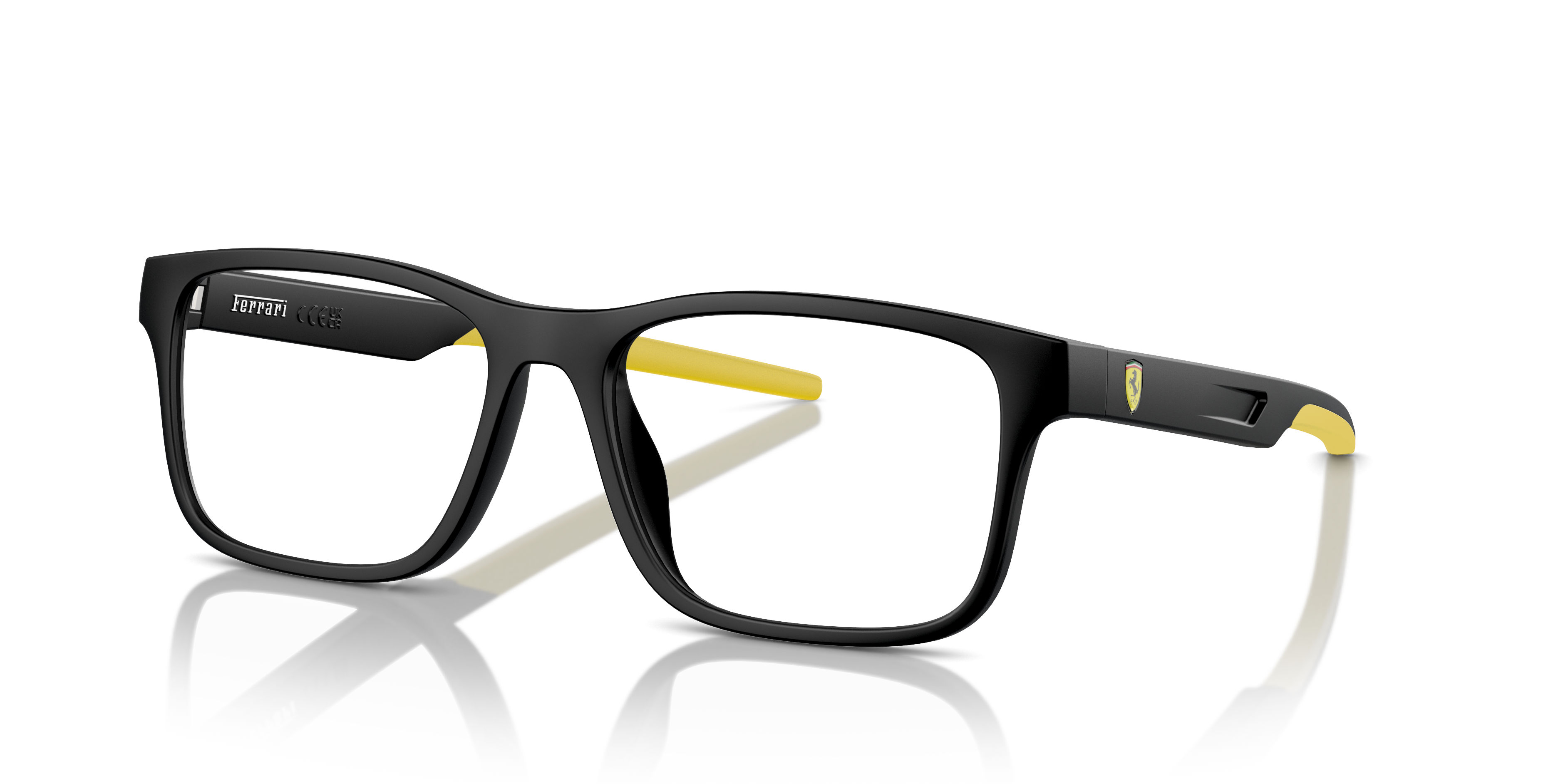 FZ8003U Matt Schwarz KunststoffEyeglass Frames von B24, Dreiviertelansicht