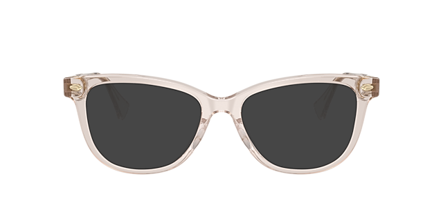 RA7189U Beige Transparent AcetaatEyeglass Frames van B24, met getinte lenzen