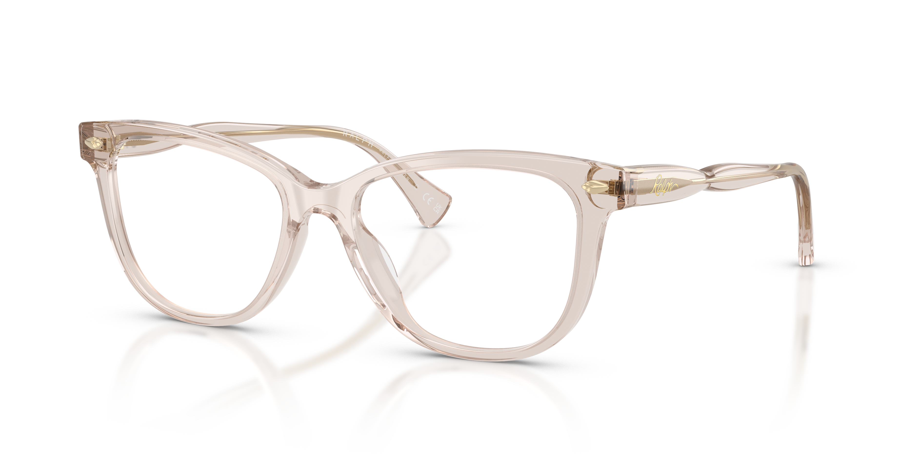 RA7189U Beige Transparent AcetaatEyeglass Frames van B24, Hoekweergave