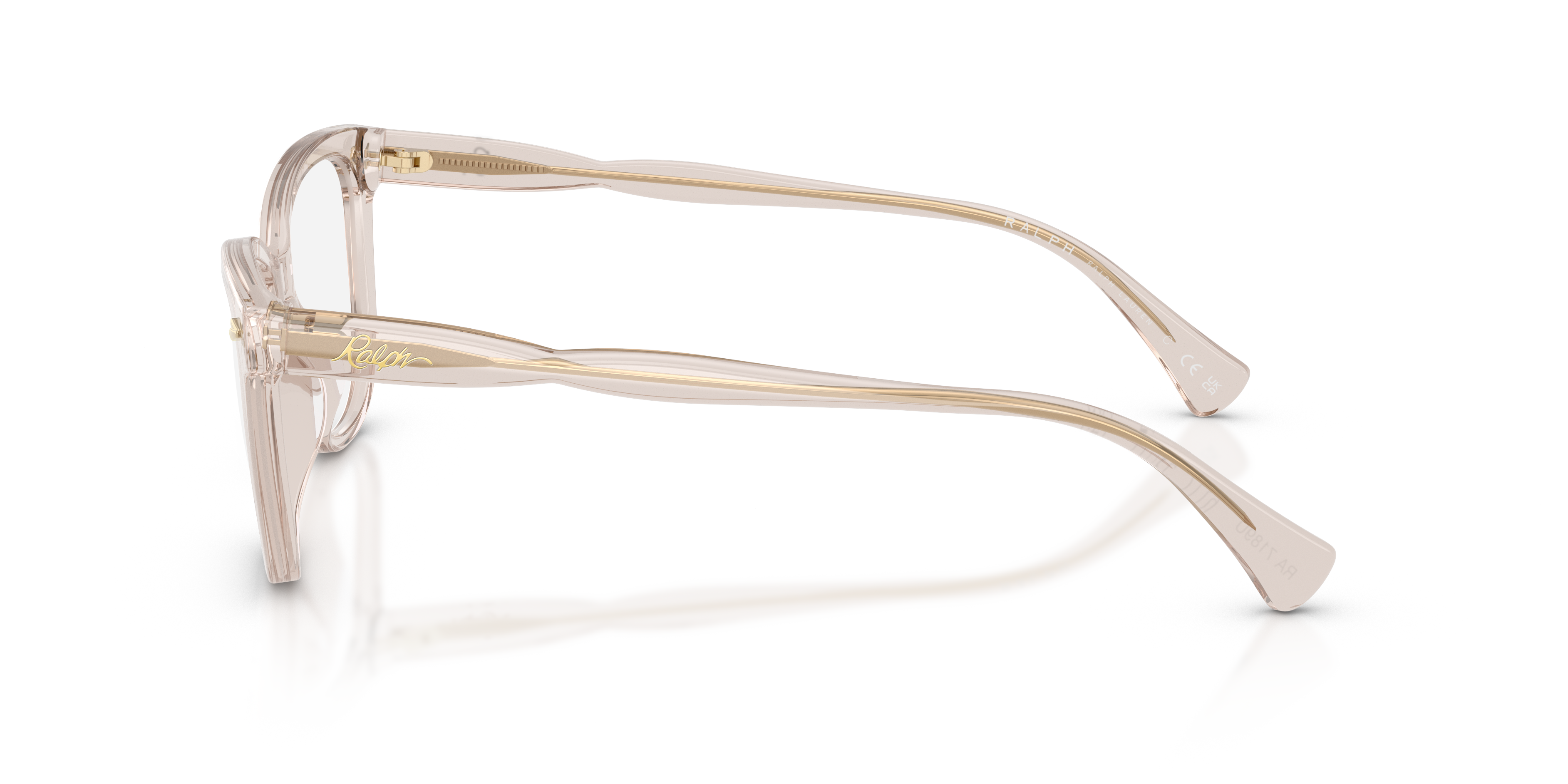 RA7189U Beige Transparent AcetaatEyeglass Frames van B24, Zijaanzicht