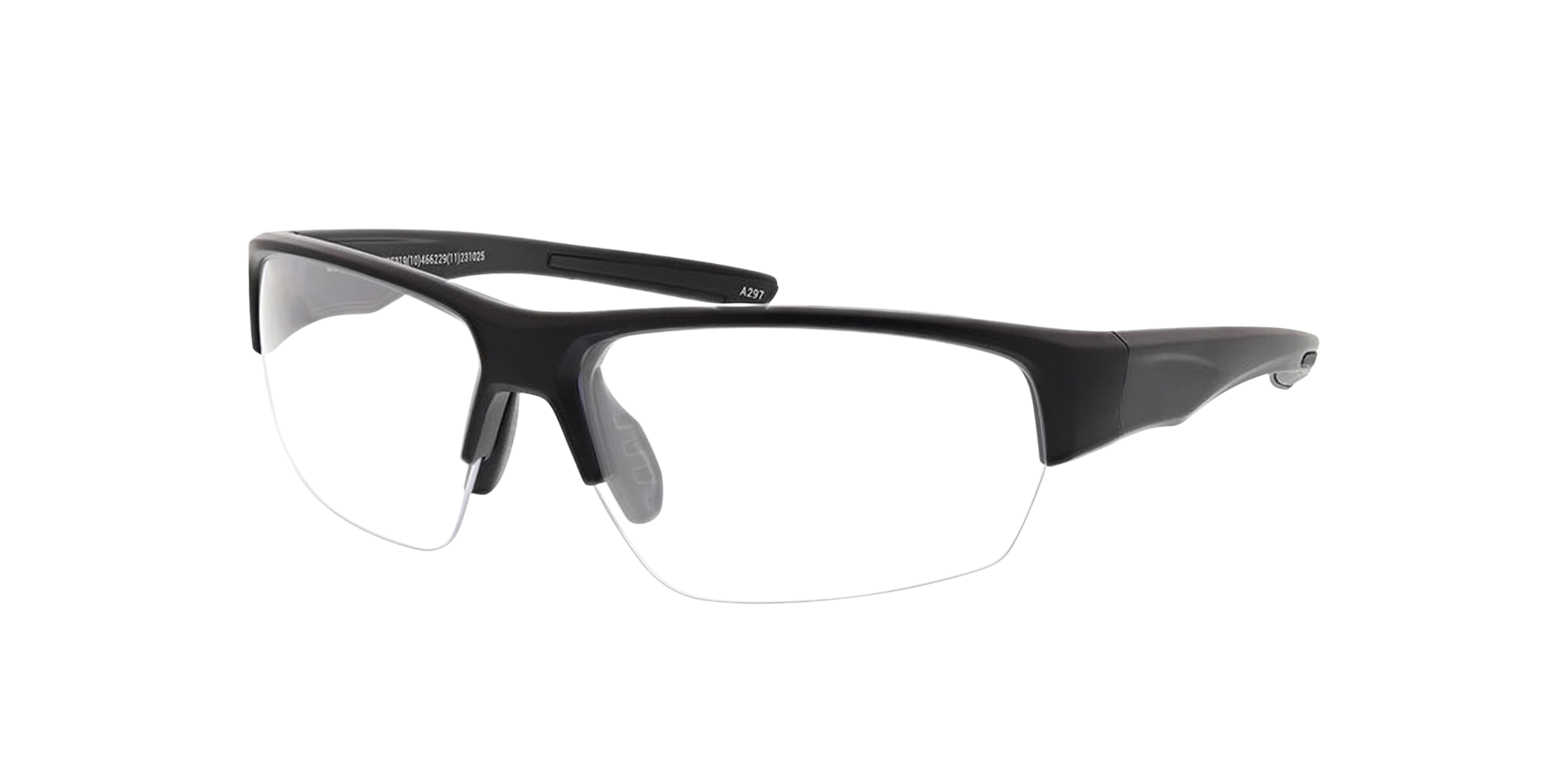 Racer Matt Black  &  Black KunststoffEyeglass Frames von B24, Dreiviertelansicht