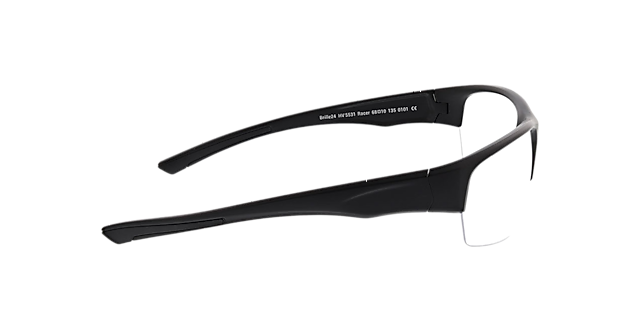 Racer Matt Black & Black KunststoffEyeglass Frames von B24, Seitenansicht