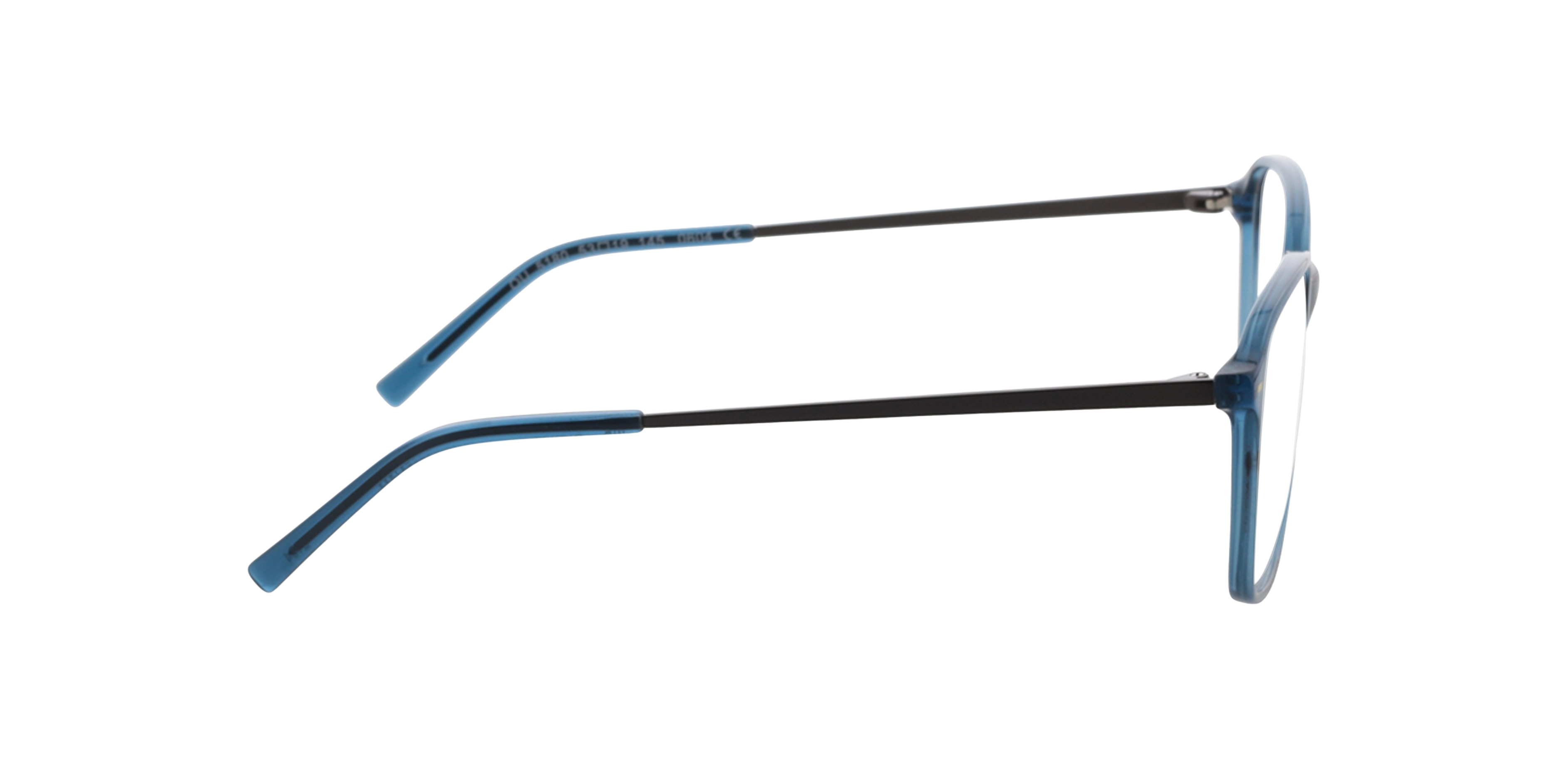 Brandon Kristal blauw  &  mat gunmetal AcetaatEyeglass Frames van B24, Zijaanzicht