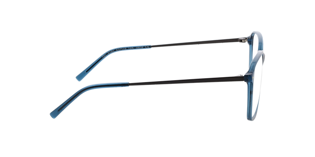 Brandon Kristal blauw  &  mat gunmetal AcetaatEyeglass Frames van B24, Zijaanzicht