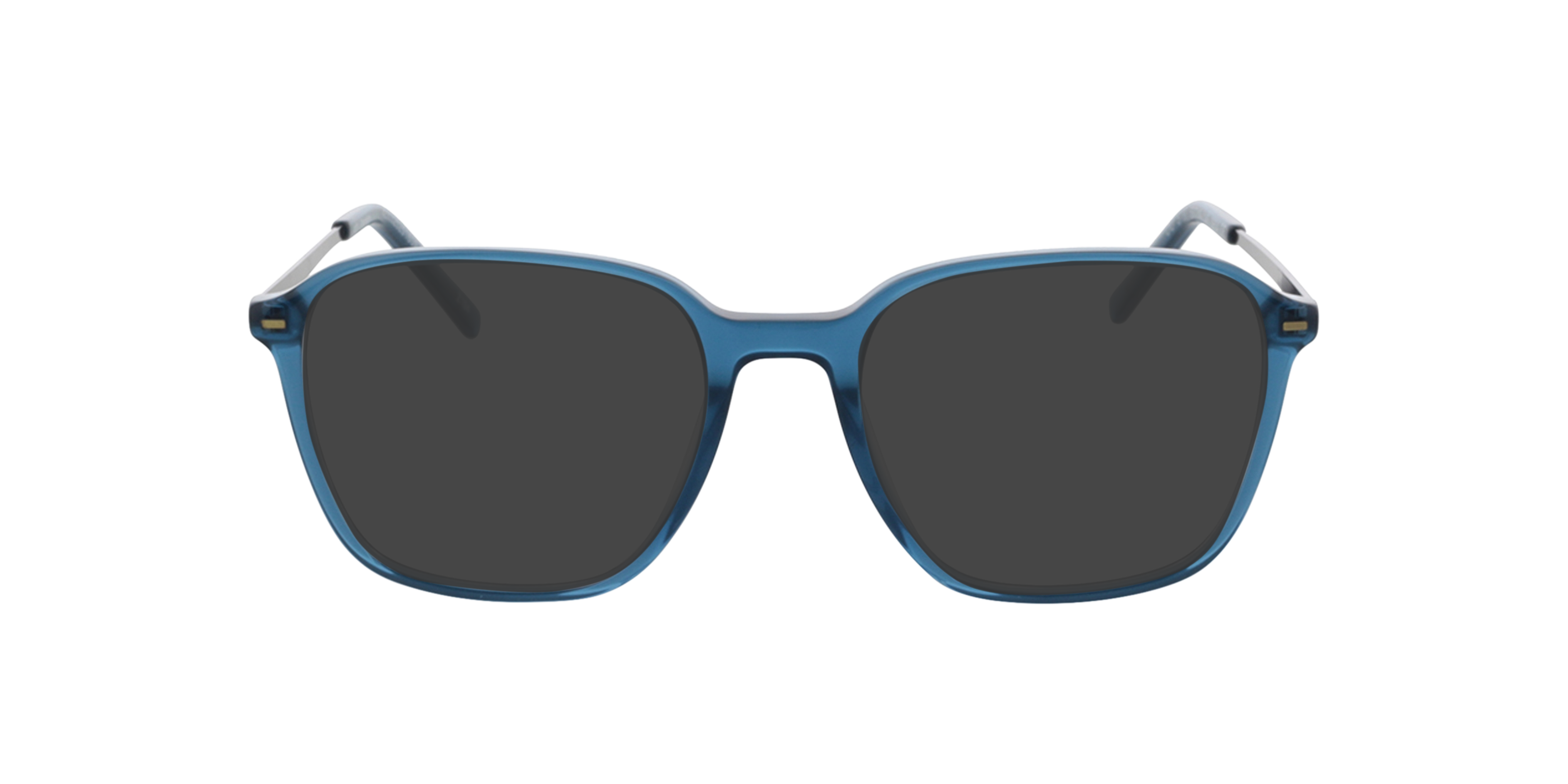 Brandon Kristal blauw  &  mat gunmetal AcetaatEyeglass Frames van B24, met getinte lenzen