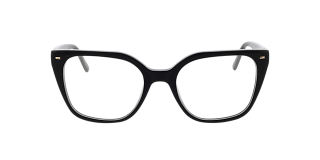 Beverly Zwart AcetaatEyeglass Frames van B24, Vooraanzicht
