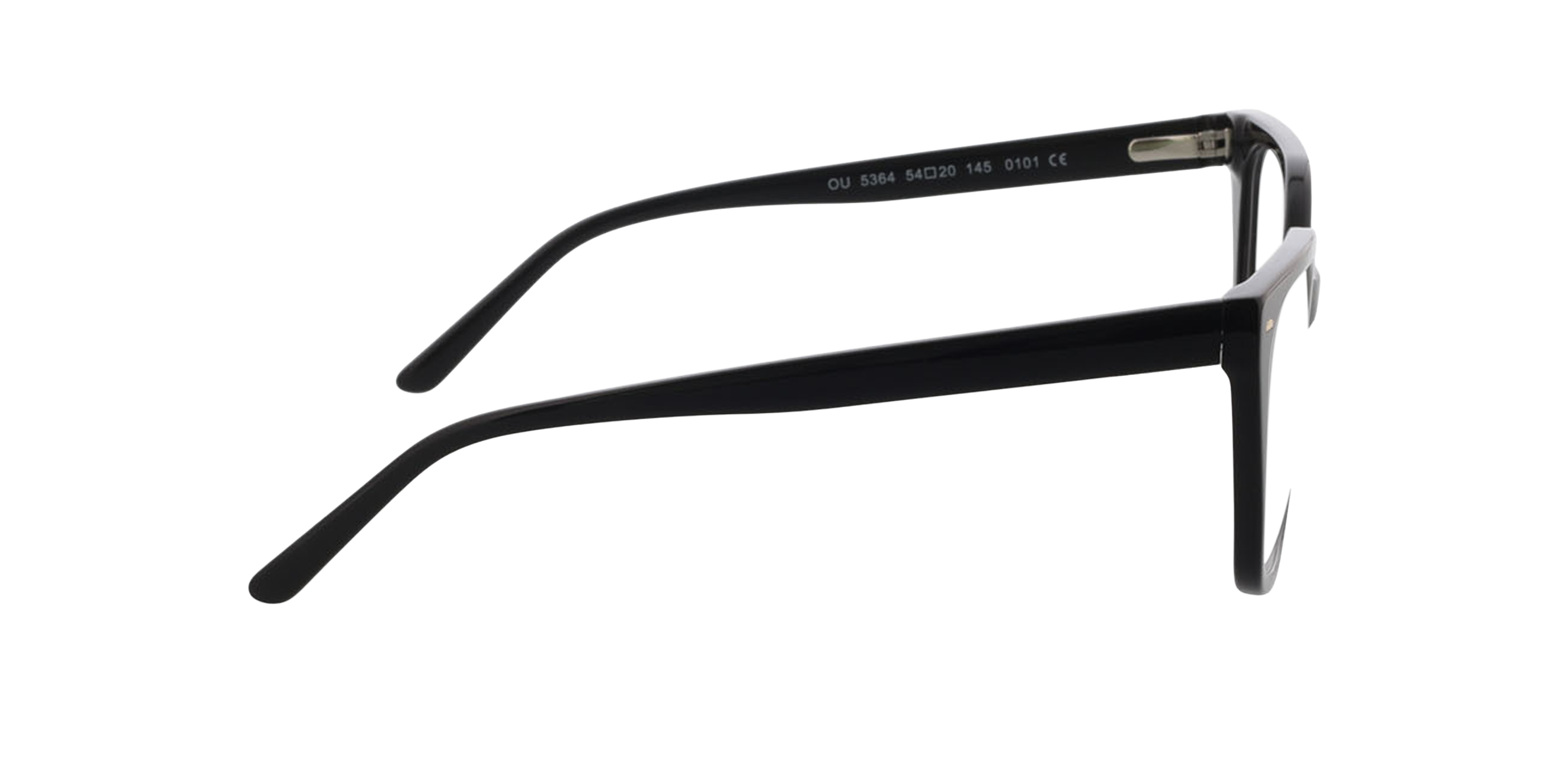 Beverly Zwart AcetaatEyeglass Frames van B24, Zijaanzicht