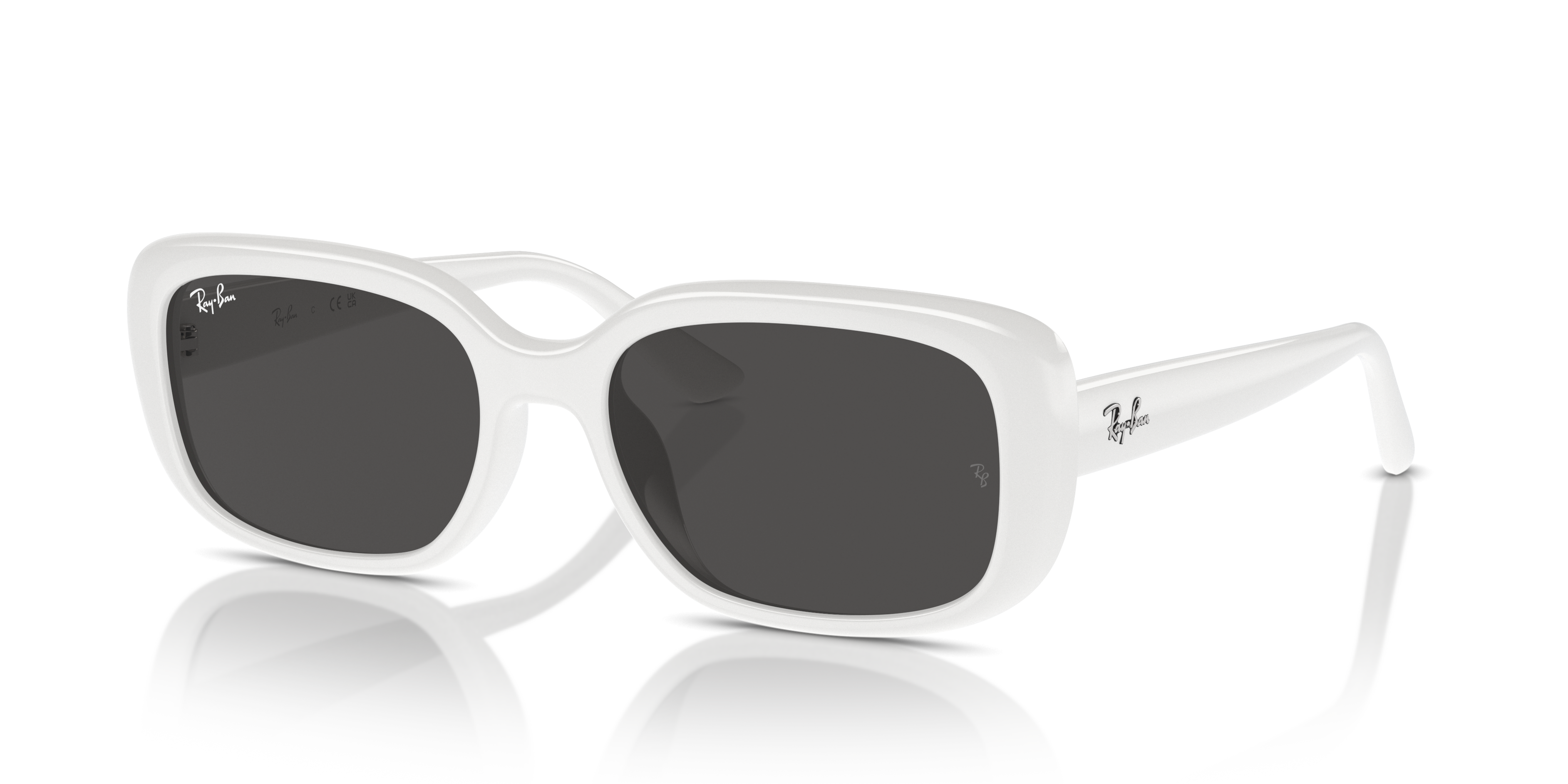 RB4421D Weiß KunststoffSunglass Frames von B24, Dreiviertelansicht