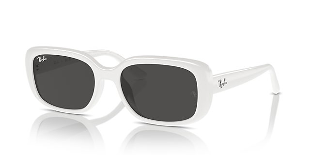 RB4421D Wit KunststofSunglass Frames van B24, Hoekweergave