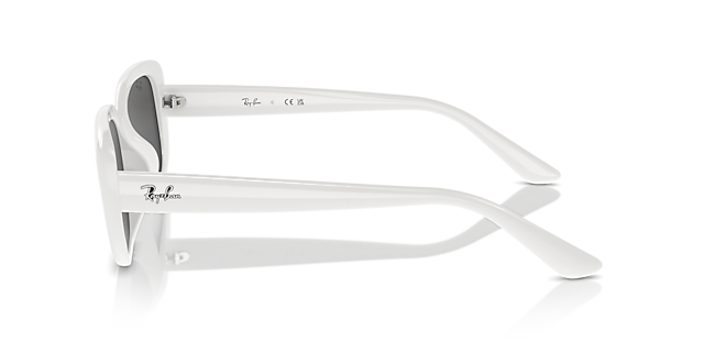 RB4421D Wit KunststofSunglass Frames van B24, Zijaanzicht