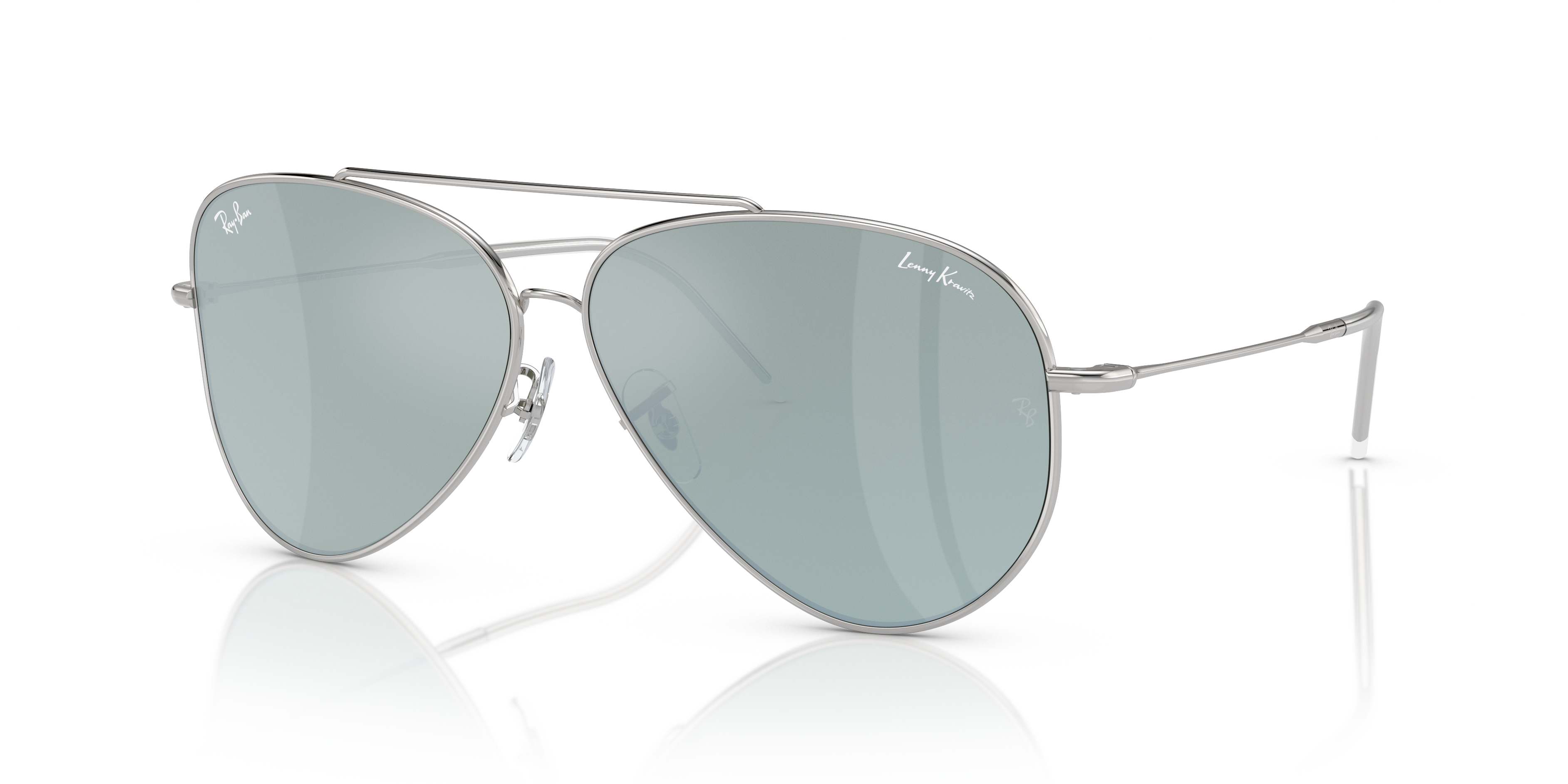 RBR0101S Silber MetallSunglass Frames von B24, Dreiviertelansicht