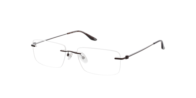 Brentwood Matt Brown MetallEyeglass Frames von B24, Dreiviertelansicht