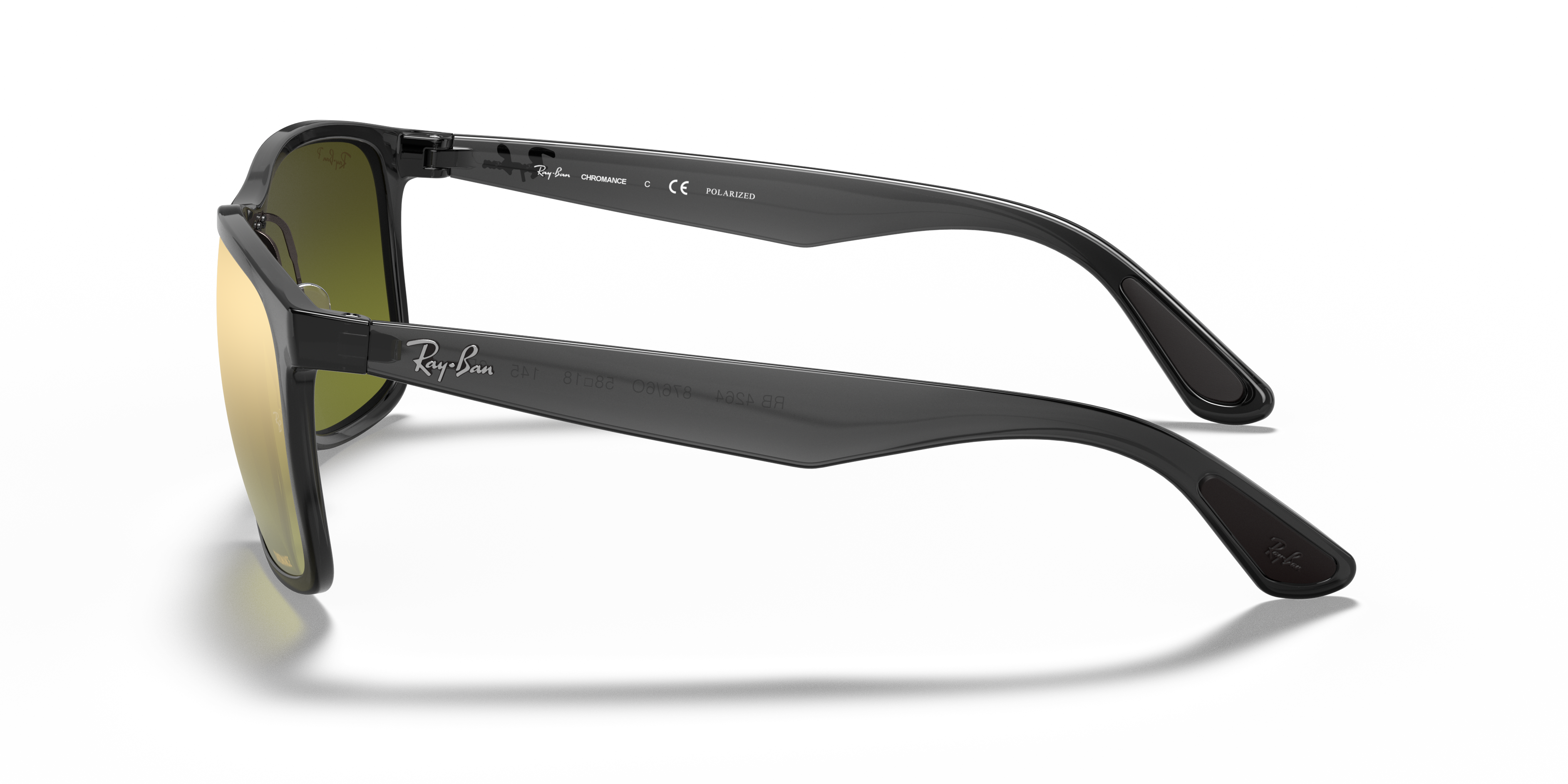 RB4264 Grijs KunststofSunglass Frames van B24, Zijaanzicht