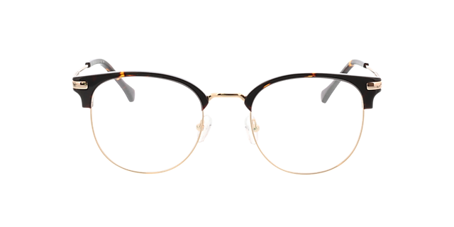Wimbledon Gold  &  Brown MetallEyeglass Frames von B24, Vorderansicht