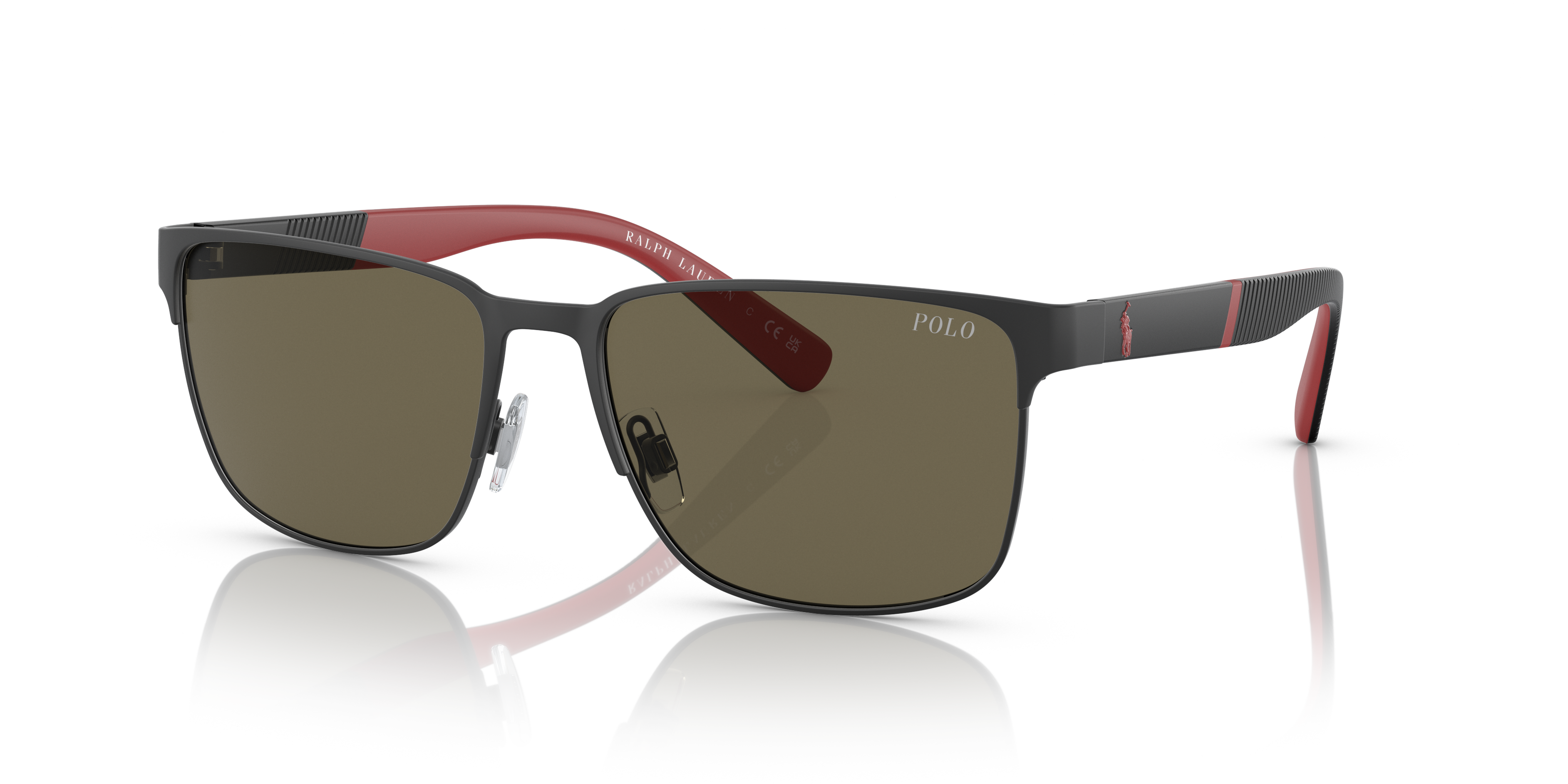 PH3143 Matzwart MetaalSunglass Frames van B24, Hoekweergave