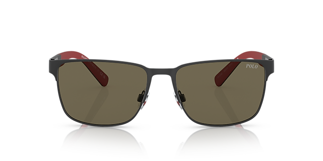 PH3143 Matzwart MetaalSunglass Frames van B24, Vooraanzicht