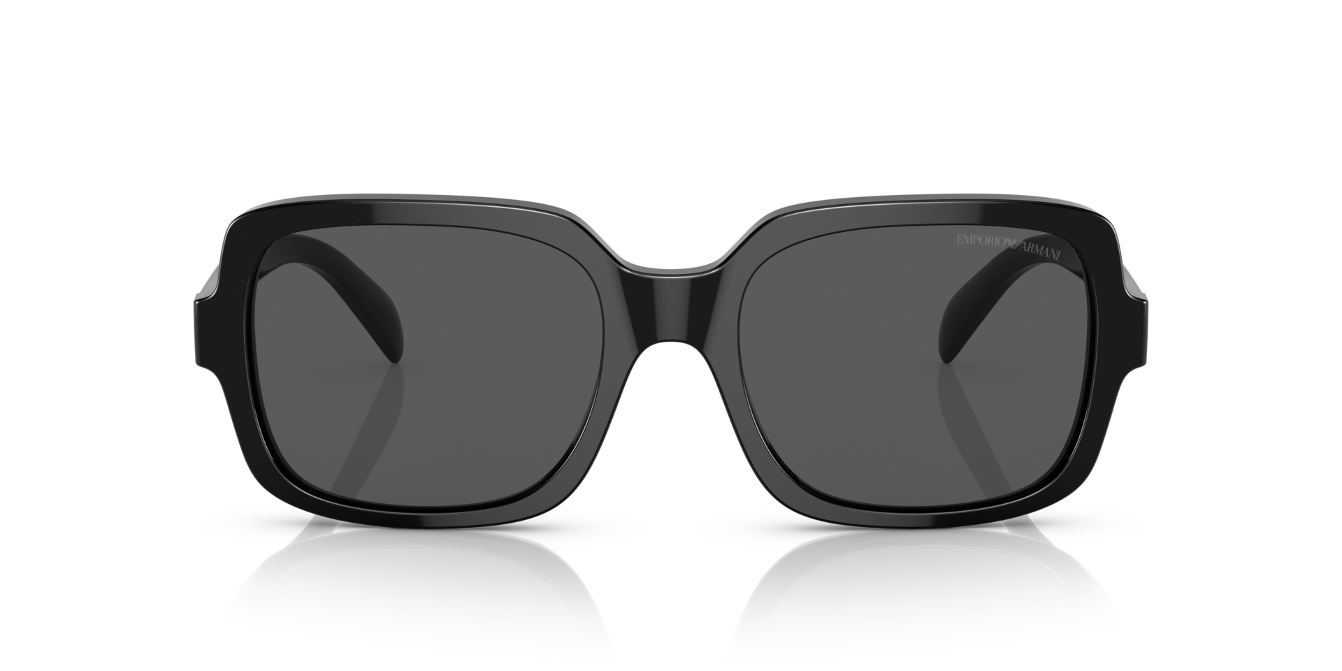 EA4195 Glanzend zwart AcetaatSunglass Frames van B24, Vooraanzicht