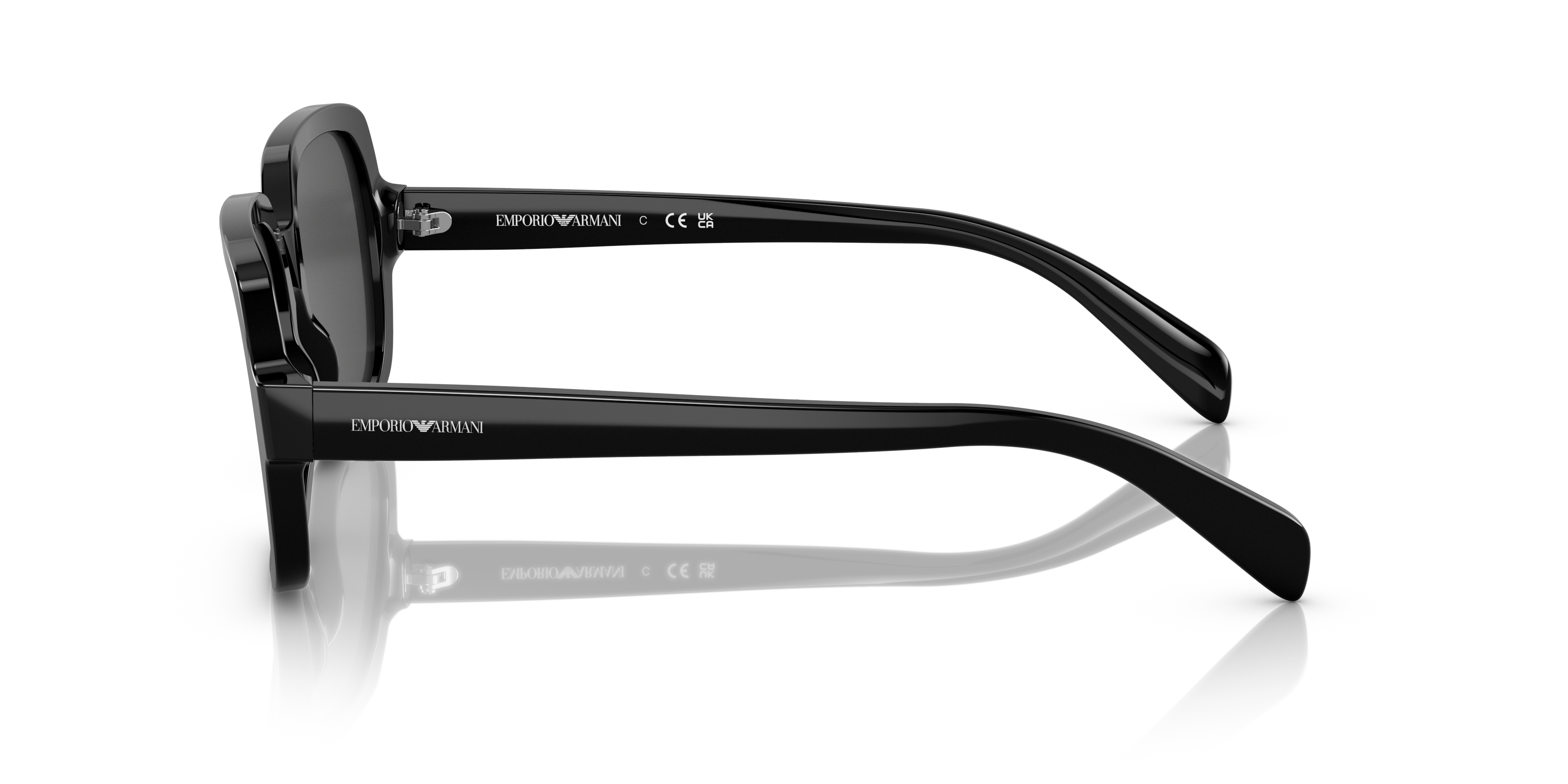 EA4195 Schwarz glänzend AcetatSunglass Frames von B24, Seitenansicht