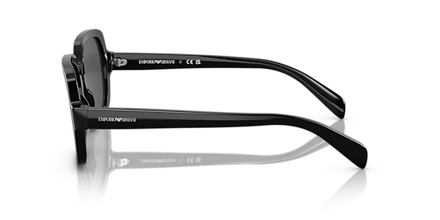 EA4195 Glanzend zwart AcetaatSunglass Frames van B24, Zijaanzicht