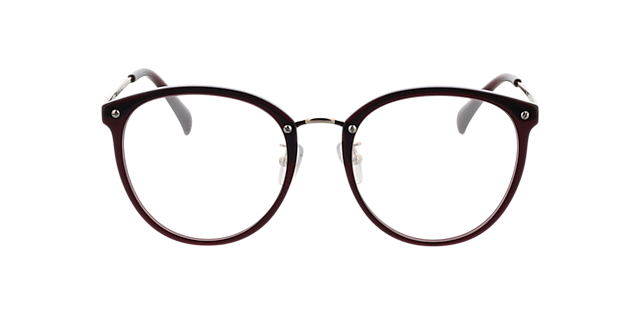 Charlotte Rood & goud AcetaatEyeglass Frames van B24, Vooraanzicht