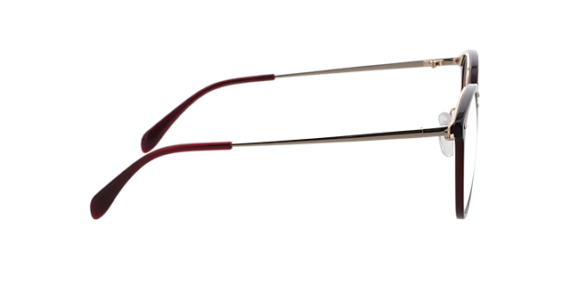 Charlotte Rood & goud AcetaatEyeglass Frames van B24, Zijaanzicht