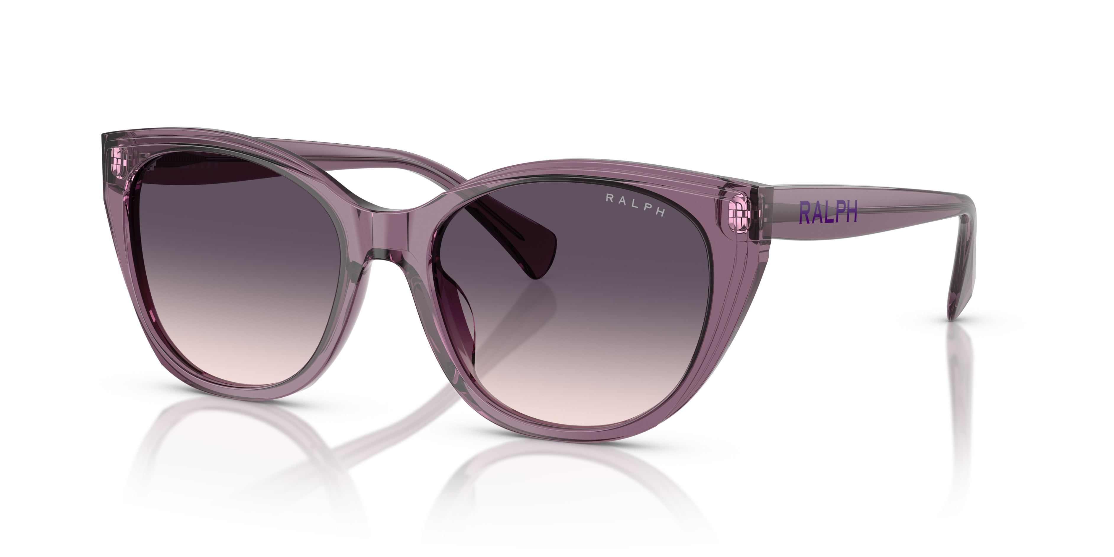 RA5324U Shiny Transparent Violet AcetaatSunglass Frames van B24, Hoekweergave
