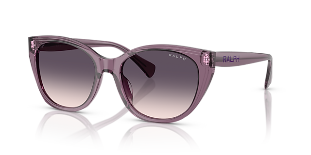 RA5324U Shiny Transparent Violet AcetatSunglass Frames von B24, Dreiviertelansicht