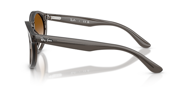 RBR0505S Transparent Dark Grey KunststoffSunglass Frames von B24, Seitenansicht