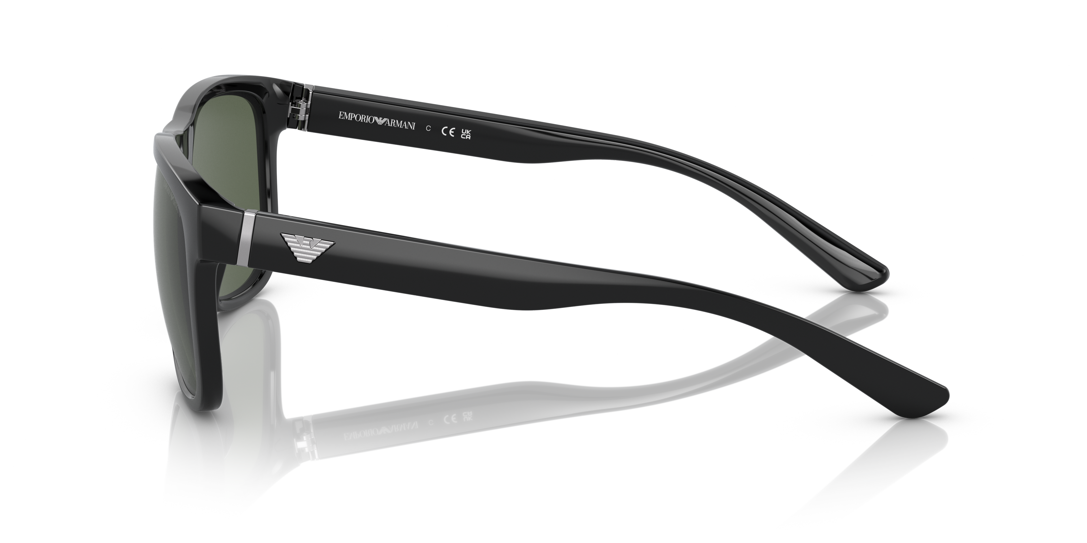 EA4182U Schwarz glänzend KunststoffSunglass Frames von B24, Seitenansicht