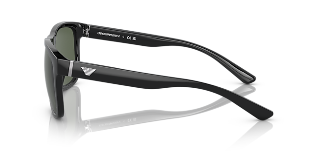 EA4182U Schwarz glänzend KunststoffSunglass Frames von B24, Seitenansicht