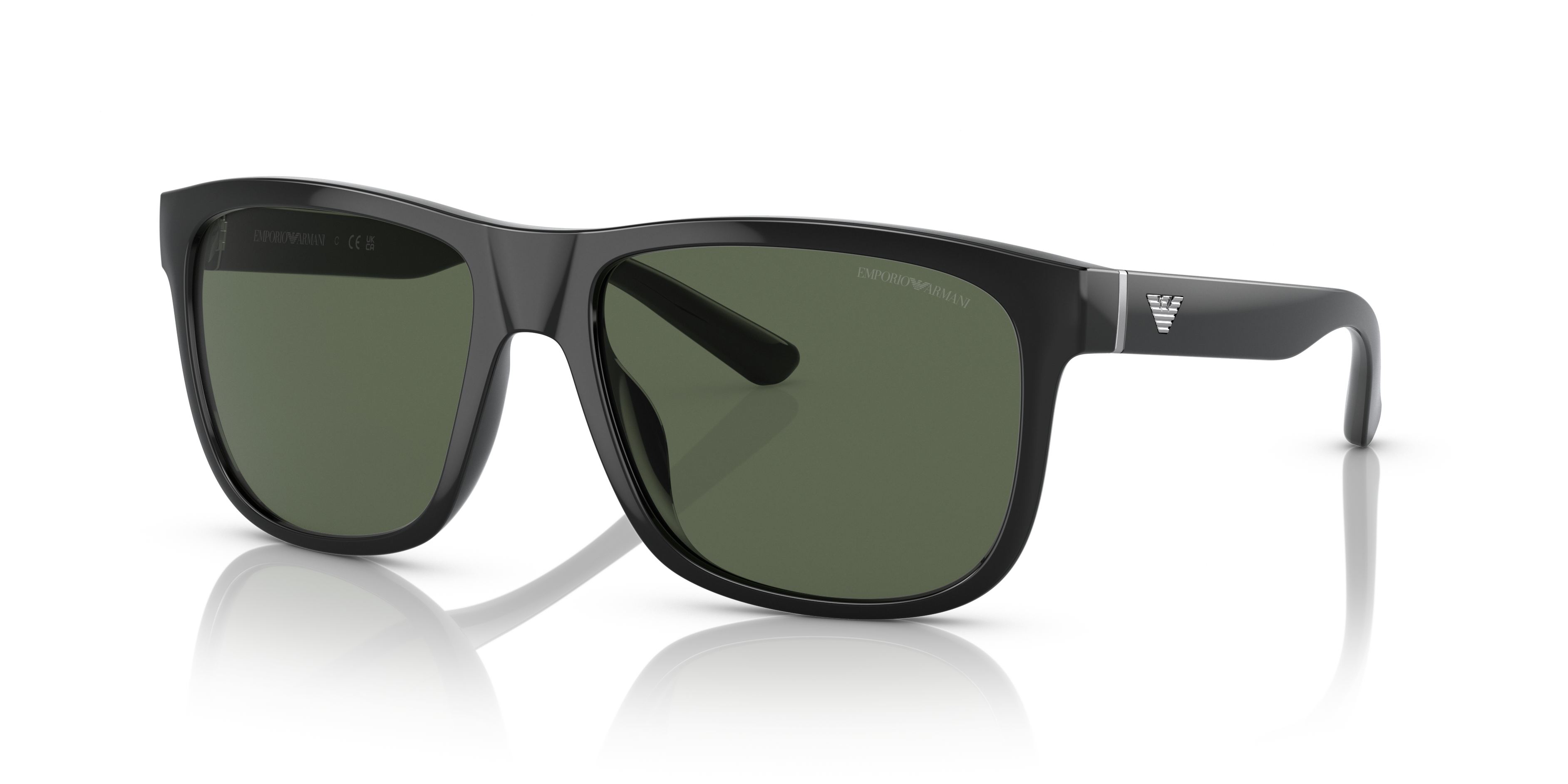 EA4182U Schwarz glänzend KunststoffSunglass Frames von B24, Dreiviertelansicht