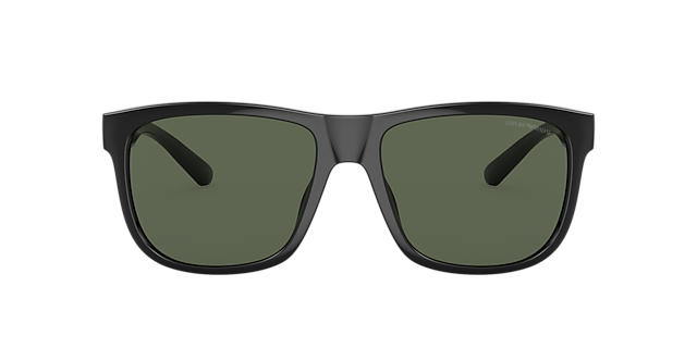 EA4182U Schwarz glänzend KunststoffSunglass Frames von B24, mit getönten Gläsern