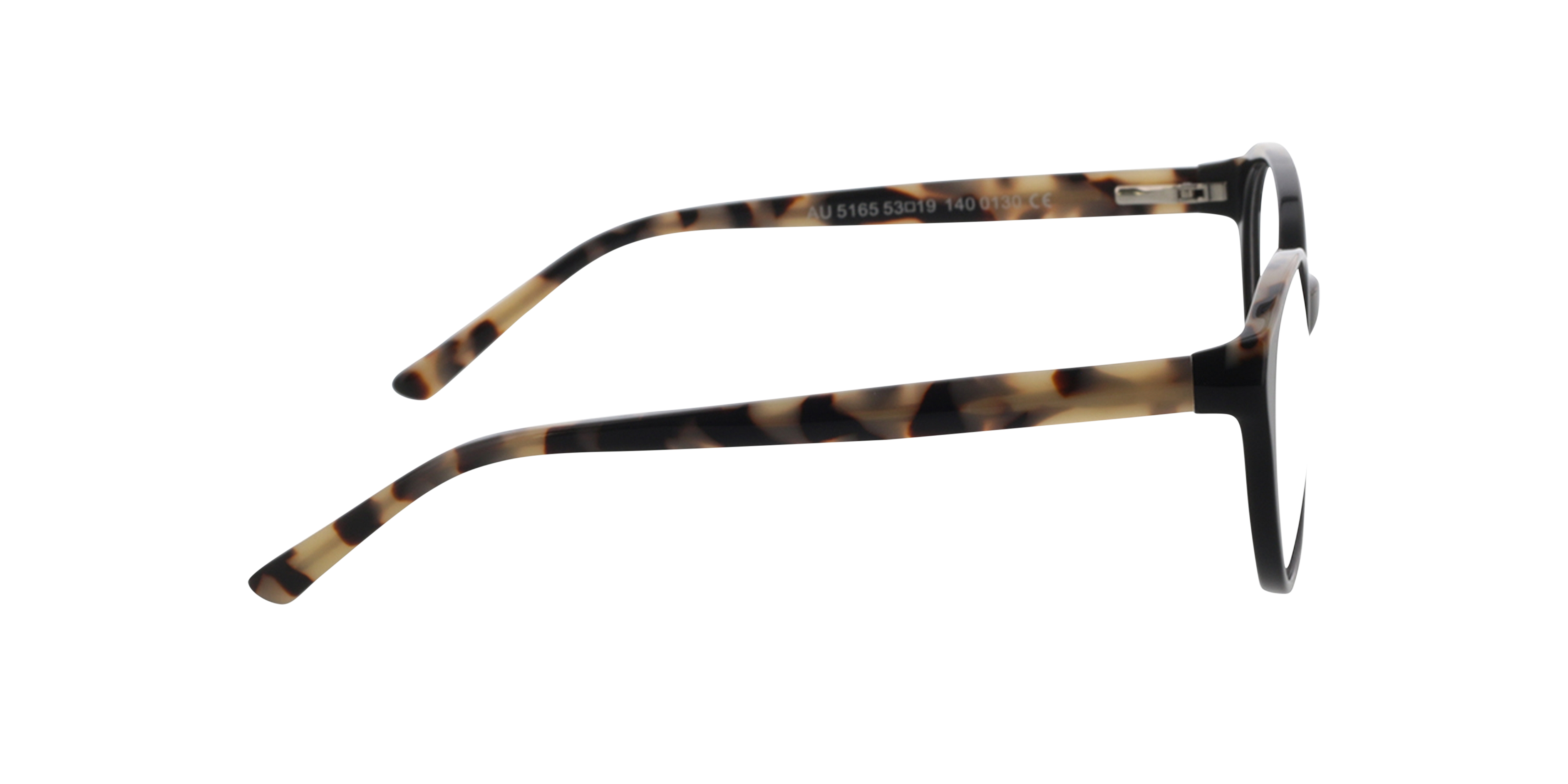 Erica Zwart  &  wit Havana AcetaatEyeglass Frames van B24, Zijaanzicht