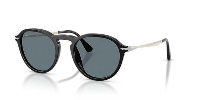 PO3383S Schwarz AcetatSunglass Frames von B24, Dreiviertelansicht