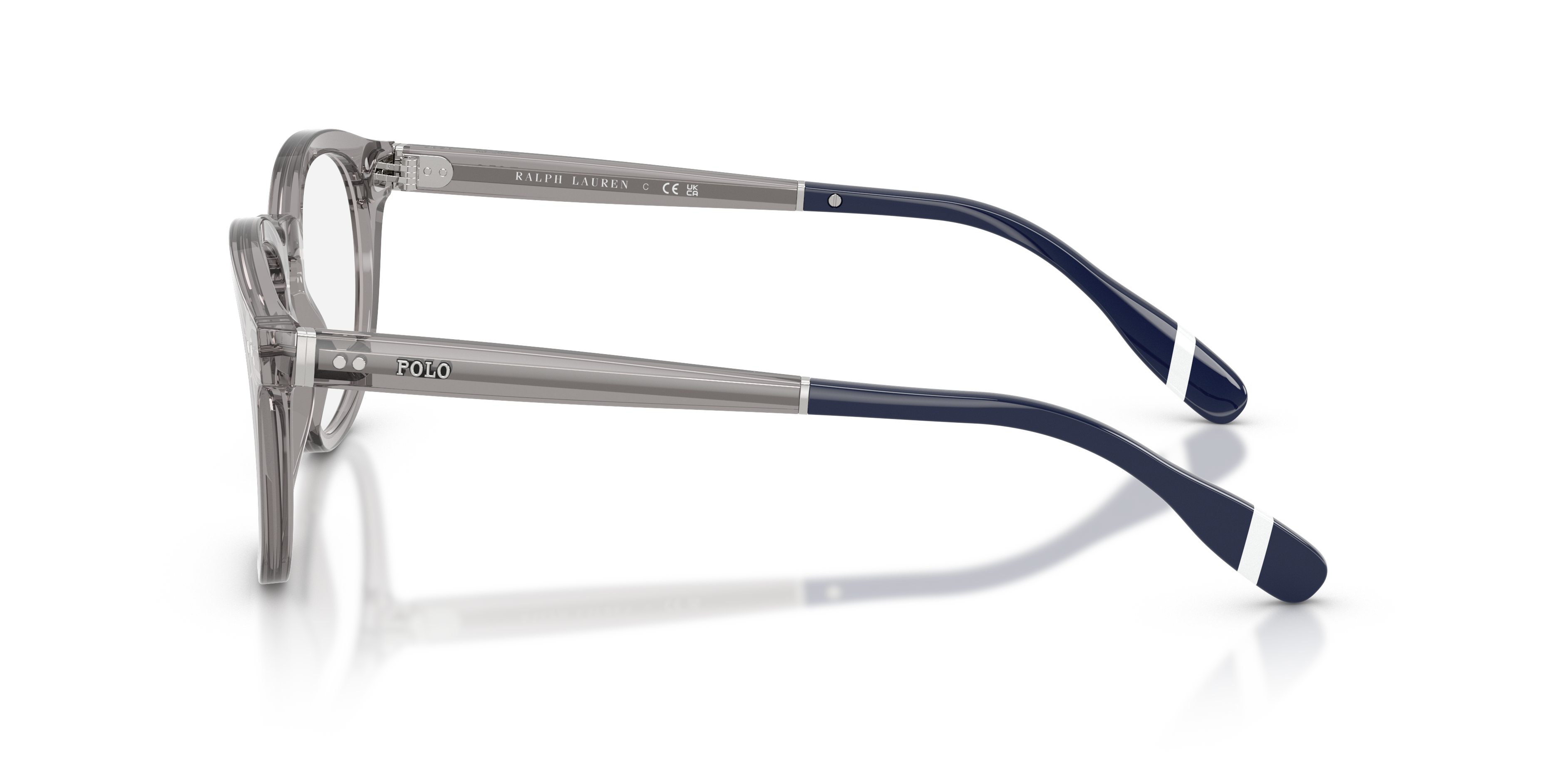 PH2267 Glänzendes transparentes Grau AcetatEyeglass Frames von B24, Seitenansicht